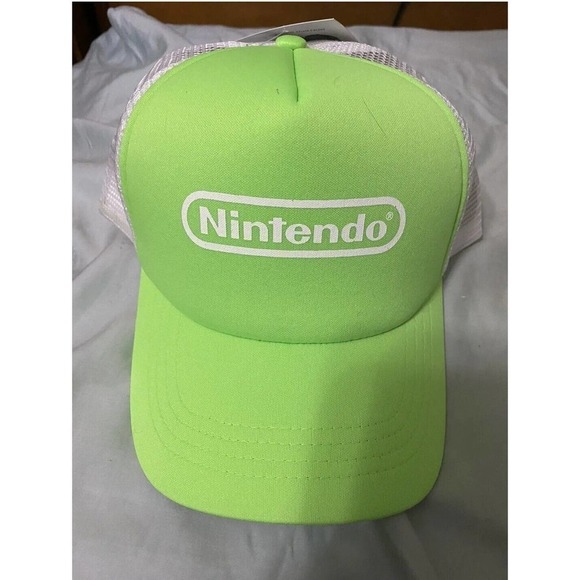 Cap America Other - NINTENDO Trucker Hat Neon Green Mesh SnapBack Brand New With Tags Cap America